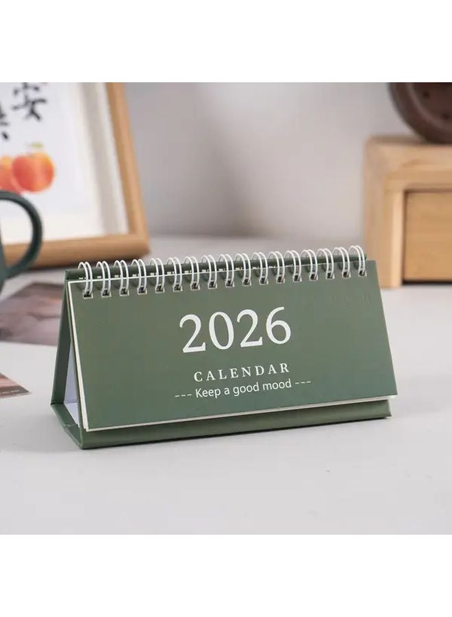 Pink Mini Desk Calendar 2025 2026 Planner July December Monthly View Portable Office Desktop - Image 4